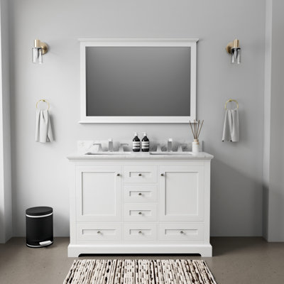 Meuble-lavabo double l 48 po x P 22 po Dukes