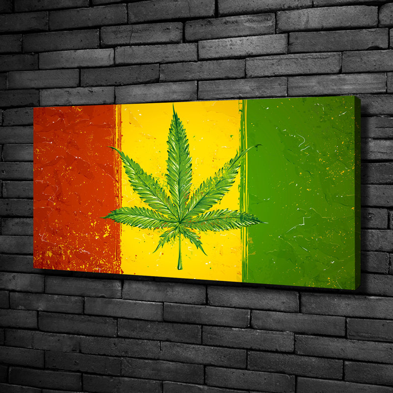 Rasta Flag 1 Piece Wall Art on Canvas