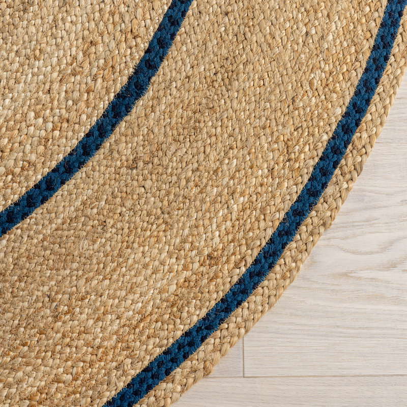 Ripplewood Jute Area Rug, Oval 5' x 8'