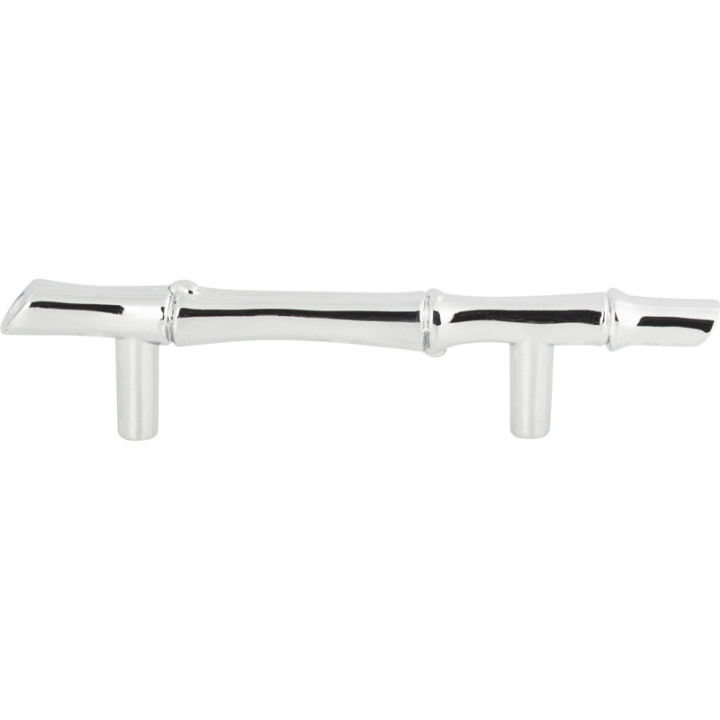 Bamboo 3" Center to Center Bar Pull, Polished Chrome