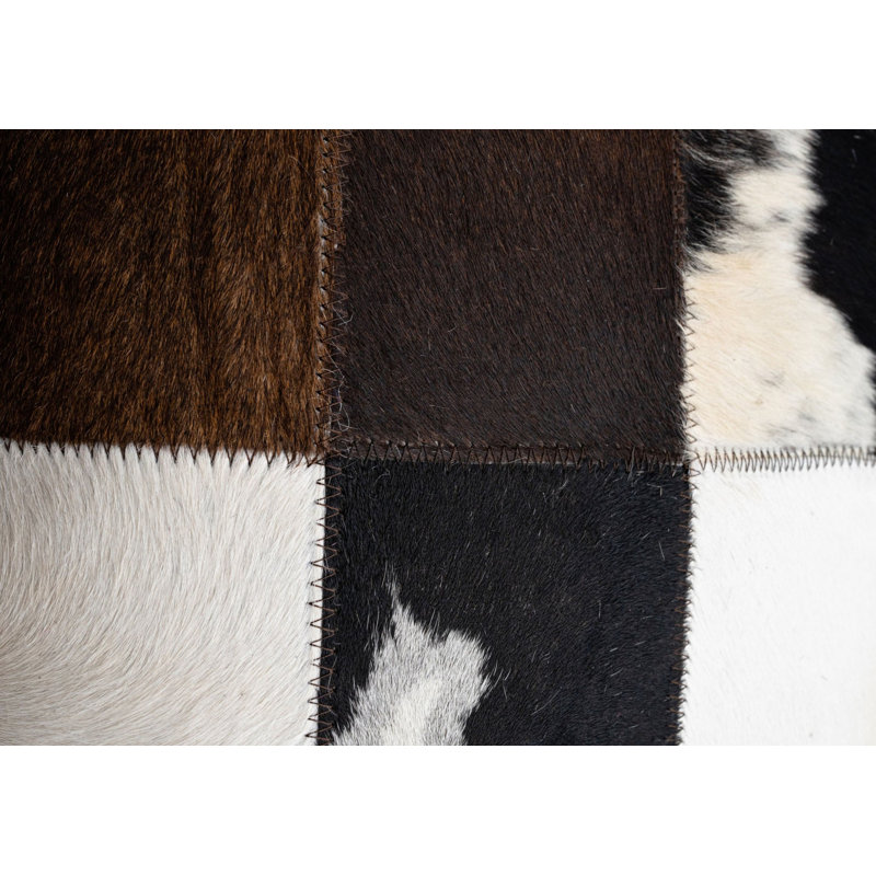 Coussins décoratifs en cuir de vache Canvello, H 16 po x l 24 po, Rectangulaire