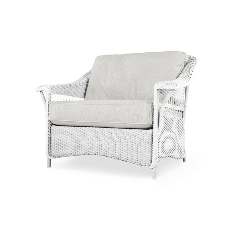 Nantucket Outdoor Lounge Chair, Canvas Birdseye Sunbrella® Canvas, White
