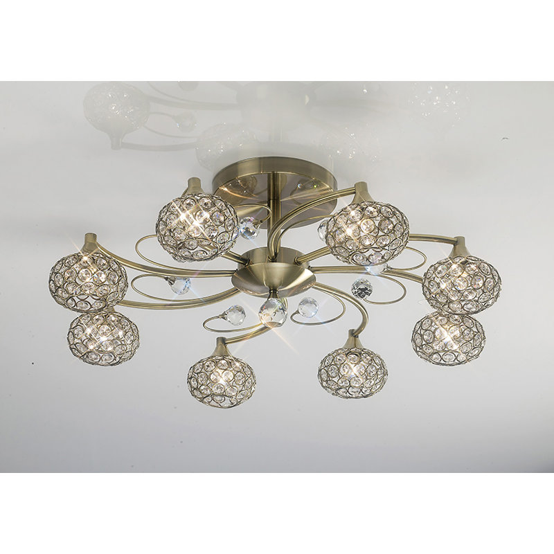 Eckenrode 8 - Light Unique/Statement Chandelier, Antique Brass