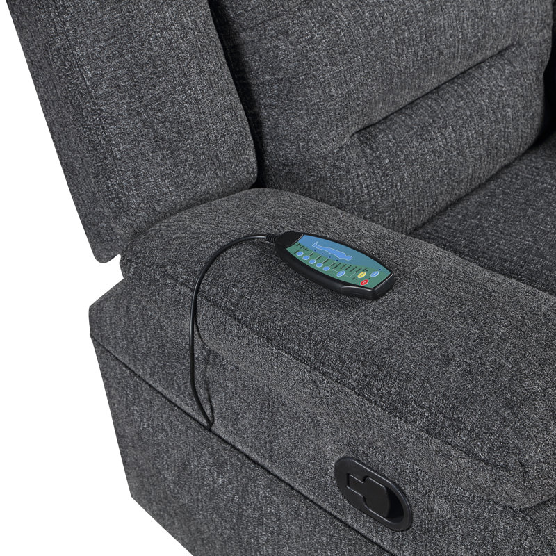 Fauteuil inclinable oscillant Hynes, gris foncé, Manuel - levier / poignée