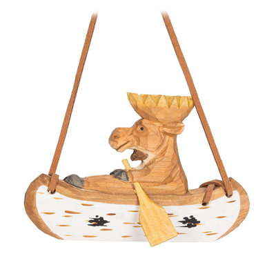 3'' Wood Animals Shatterproof Hanging Figurine Ornament