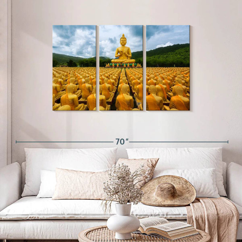Adella Buddhist Memorial Park Buddhas, 28" H x 45" W