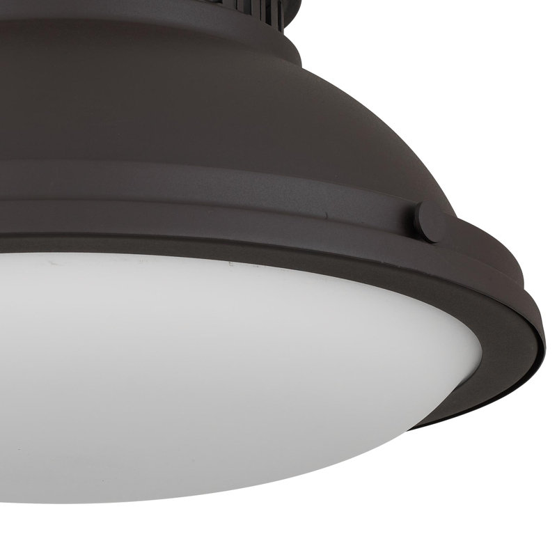 2-Light 14-in Dark Bronze Flush Mount, 8" H x 14" W x 14" D, Antique Bronze, 2 Lights