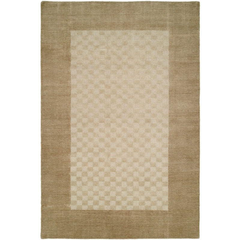 Geometric Area Rug in Beige, 8' x 10'