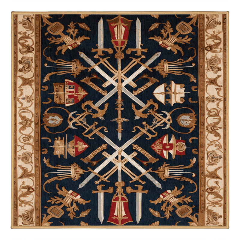 Machine Washable French Brown Area Rug, Square 7'