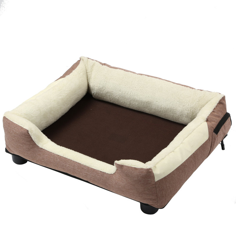 Lit électronique intelligent pour animaux de compagnie «Dream Smart», Grand (L 29,6 po x P 25,6 po x H 7,87 po), Brun