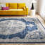 Tapis bleu marine / gris clair Barcus-44650064