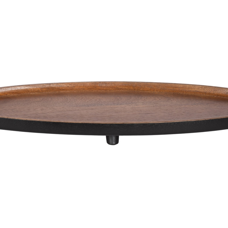 Tomaz Mango Wood Footed Oval Tray
