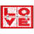 Red Love Block Hearts 3-Gang Toggle Light Switch
