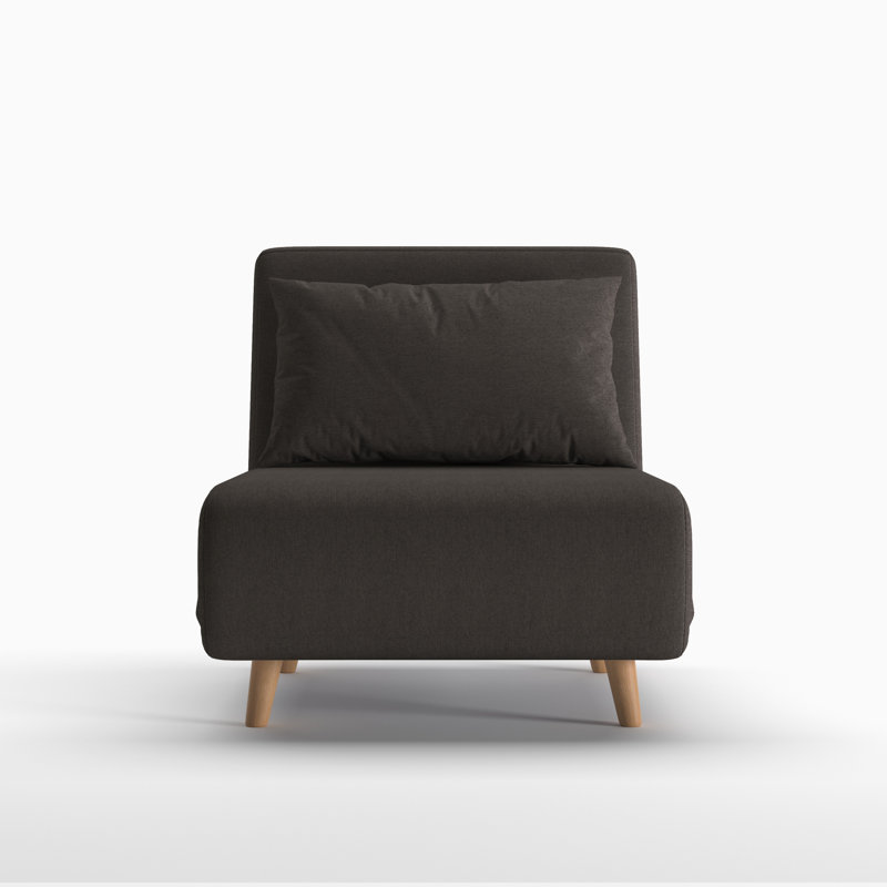 Clarissa Upholstered Accent Chair, Charcoal Polyester