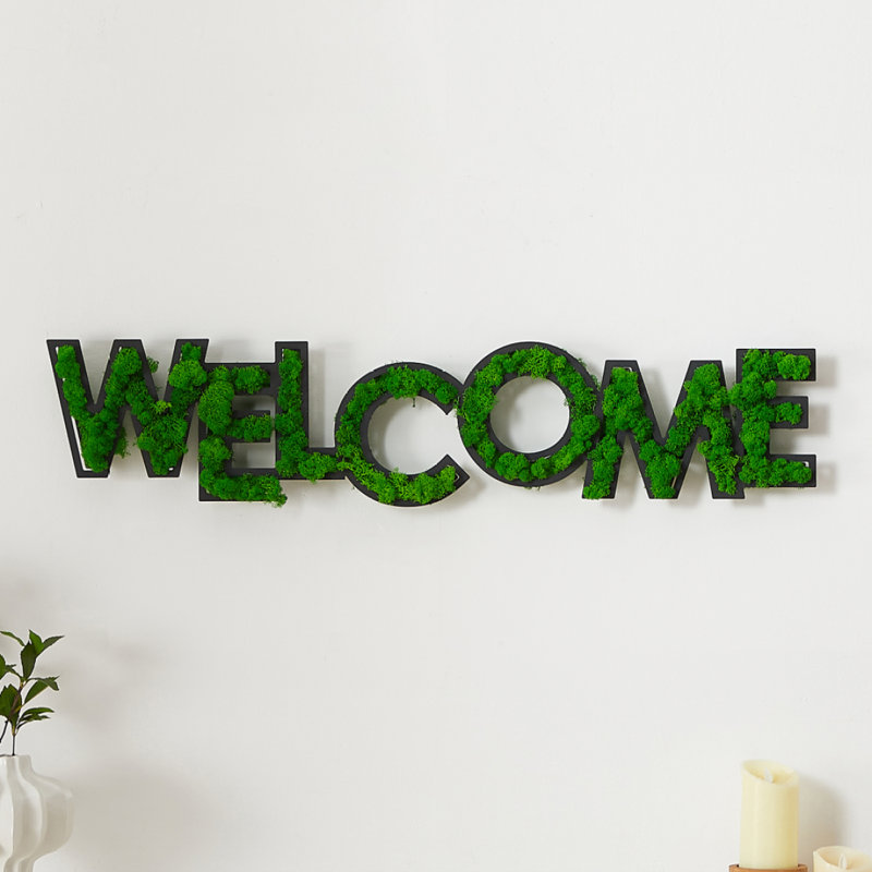 Décoration murale WELCome lettre art mousse