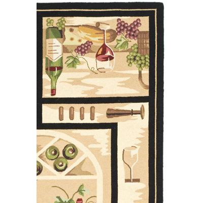 Tapis en laine crocheté à la main Brayton
