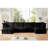 Slipcovered U-Shape 4 Seater Sectional Sofa With Reversible Ottoman And French Edge Pillows, Comfortable Deep Seat Cloud Couch, Black Corduroy-585913142-585449606