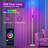64.17" RGBIC Cylinder Bright Floor Lamps With Glass Lampshade With Wire Reinforcement And Remote Control-118033350