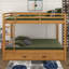 Lit superposé en bois avec échelle et lit gigogne, lit superposé en bois massif rustique pour enfants, adolescents, adultes-849288670
