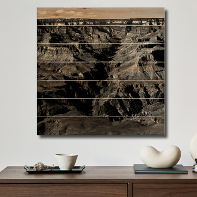 Reproduction d'art en bois sur bois - Parc national du Grand Canyon, par Ansel Adams