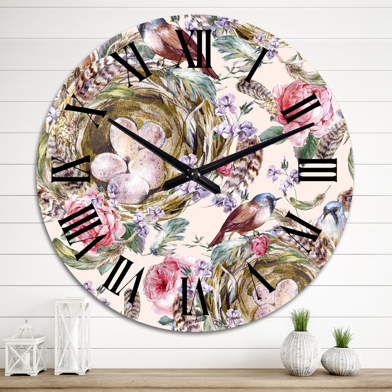 Horloge murale à motif rétro, Moyen