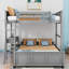 Lit superposé en bois avec bureau et tiroirs Janush-705127099-705034253