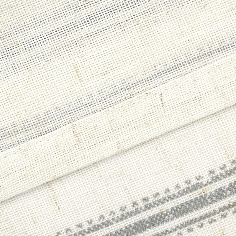 Rideau en mélange de lin Jeanenia, gris, L 52 po x L 84 po