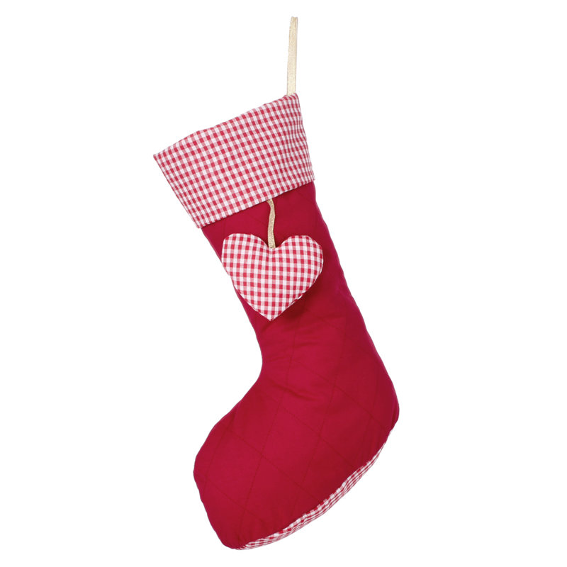 Quilted Gingham Christmas Stocking