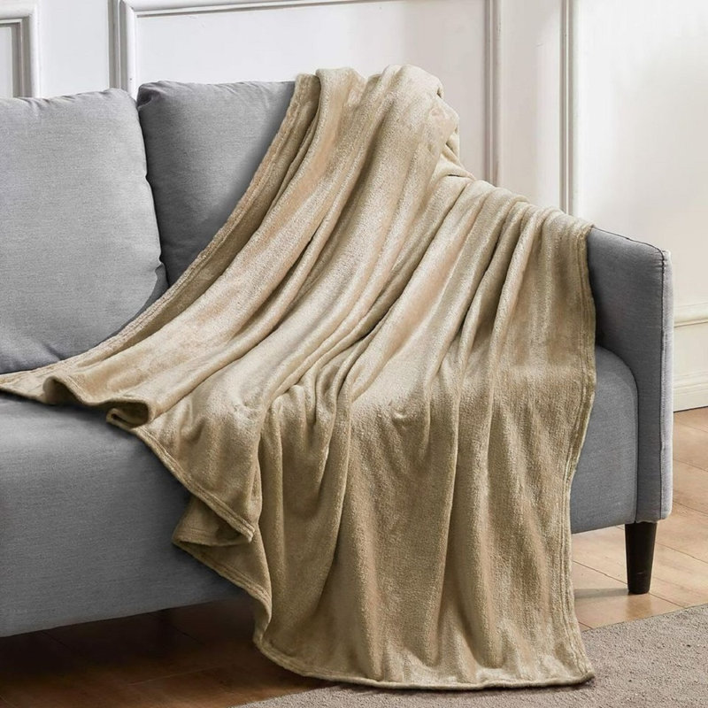 Roundhay Thermal Snug Polyester Throw Blanket, Mink