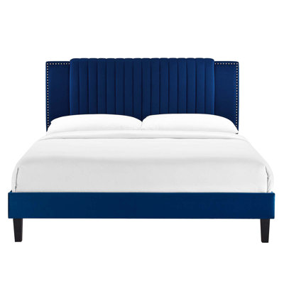 Modway Zahra Channel Tufted Performance Velvet Platform Bed