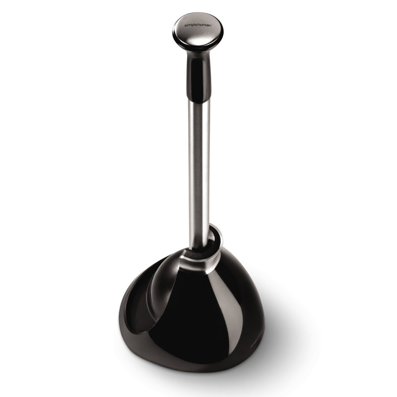Simplehuman Toilet Plunger and Caddy Stainless Steel, Black