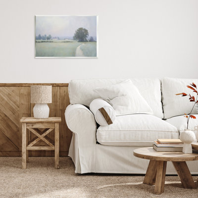 «Long Driveway Bluish Landscape», plaque murale par Petal Prints Design