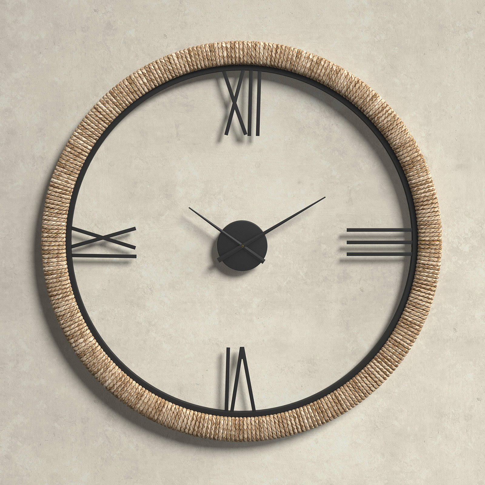 Nelsie 39.75'' Banana Leaf Wall Clock