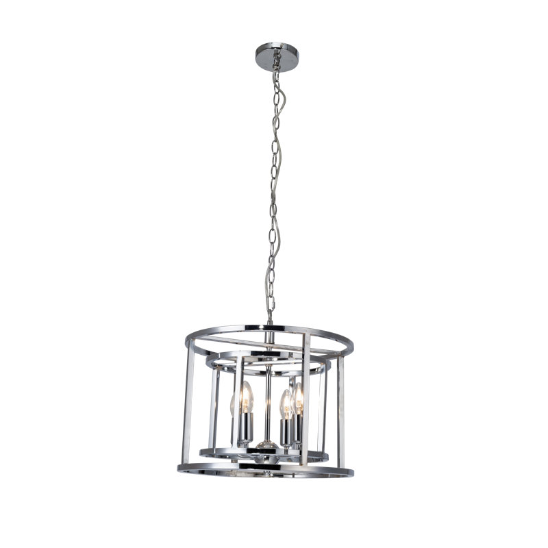 Stillmore 4 - Light Lantern Pendant, Polished Chrome
