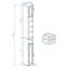 Grande armoire de rangement pour salle de bain mince, 71 po avec 1 tiroir, 2 portes et 4 tablettes réglables - blanc