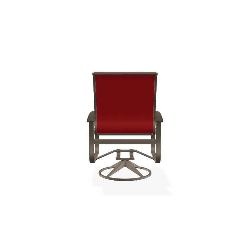 Belle Isle Outdoor Dining Armchair, Beachwood P40, Textured Beachwood, Red 1D Sunbrella®