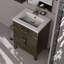 Meuble-lavabo simple en chêne brun 24 po X P 18 po D, avec plateau en acrylique-1250614548
