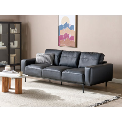 Qian 3 Seater Faux Leather Sofa