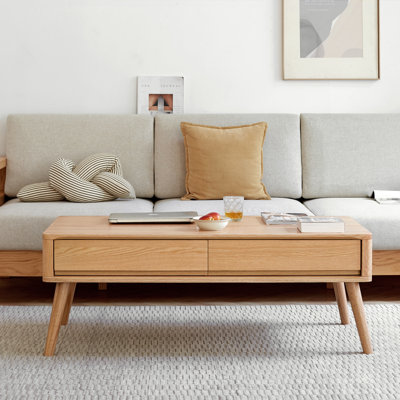 Solid Oak Lift-Top Coffee Table with Storage - Adjustable Height Multi-Functional Center Table -  Corrigan Studio®, 6DA92DCEF1594F669655007088005804