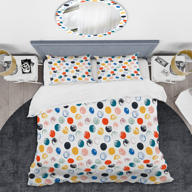 Ensemble de housse de couette en microfibre blanc / orange / noir 3 pièces, Housse de couette simple + 1 taie décorative stan