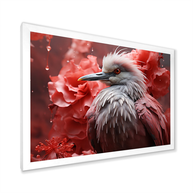 Photographie majestueuse d'un oiseau blanc I, H 12 po x l 20 po x P 1 po, Cadre simple blanc