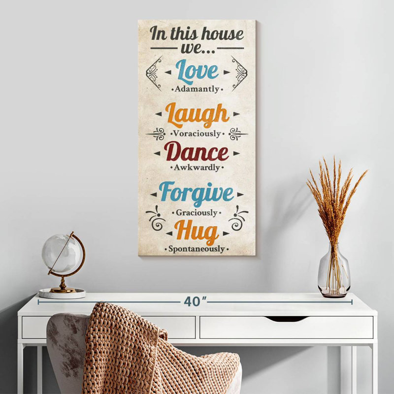 Blissful Family Rules Wall Sign