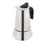 Cafetière italienne Any Morning Jun-4 en acier inoxydable, 200 ml (6,8 oz), compatible induction, 4 tasses, avec soupape de sécurité et poignée sans BPA.