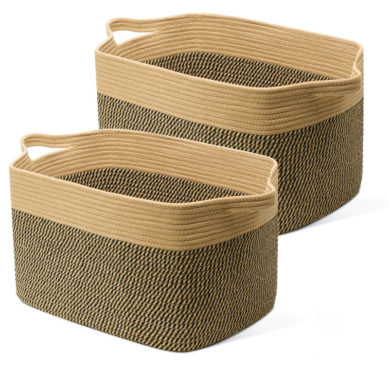 Rebrilliant Decorative Basket, 55, Black&brown