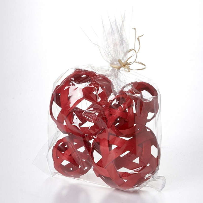 Ensemble de remplissage vase à billes 5 pièces Altraud, Rouge