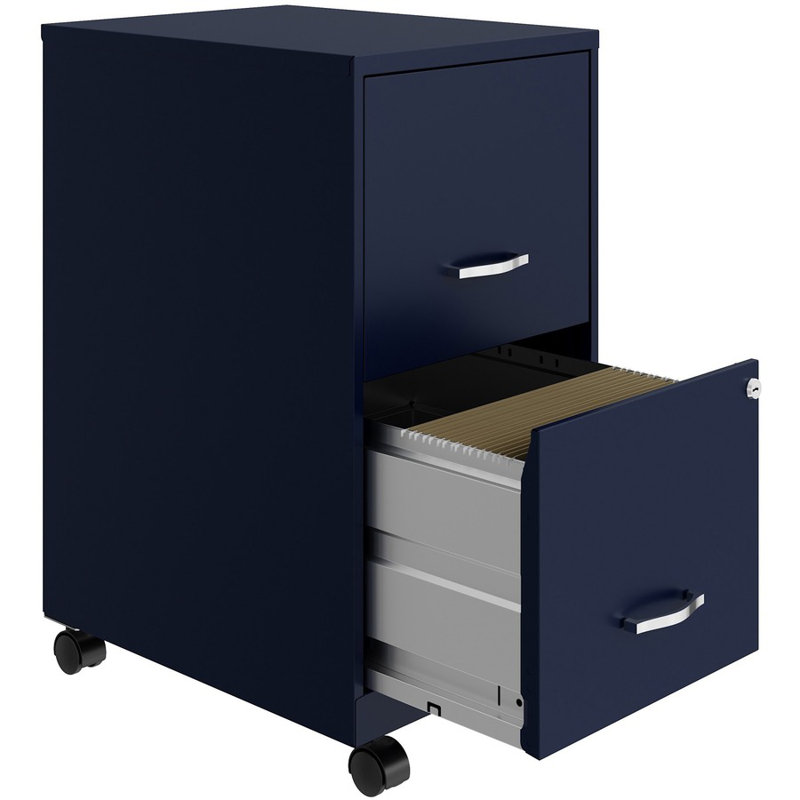Onetta Mobile 2-Drawer File Cabinet, Navy