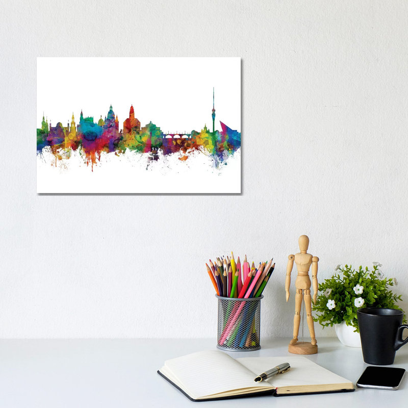 Dresden, Germany Skyline by Michael Tompsett - Wrapped Canvas Gallery-Wrapped Canvas Giclée, 20.32 cm H x 30.48 cm W