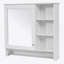 Armoire de rangement murale à miroir avec tablette réglable, charnières à fermeture en douceur pour la salle de bain-2125337222