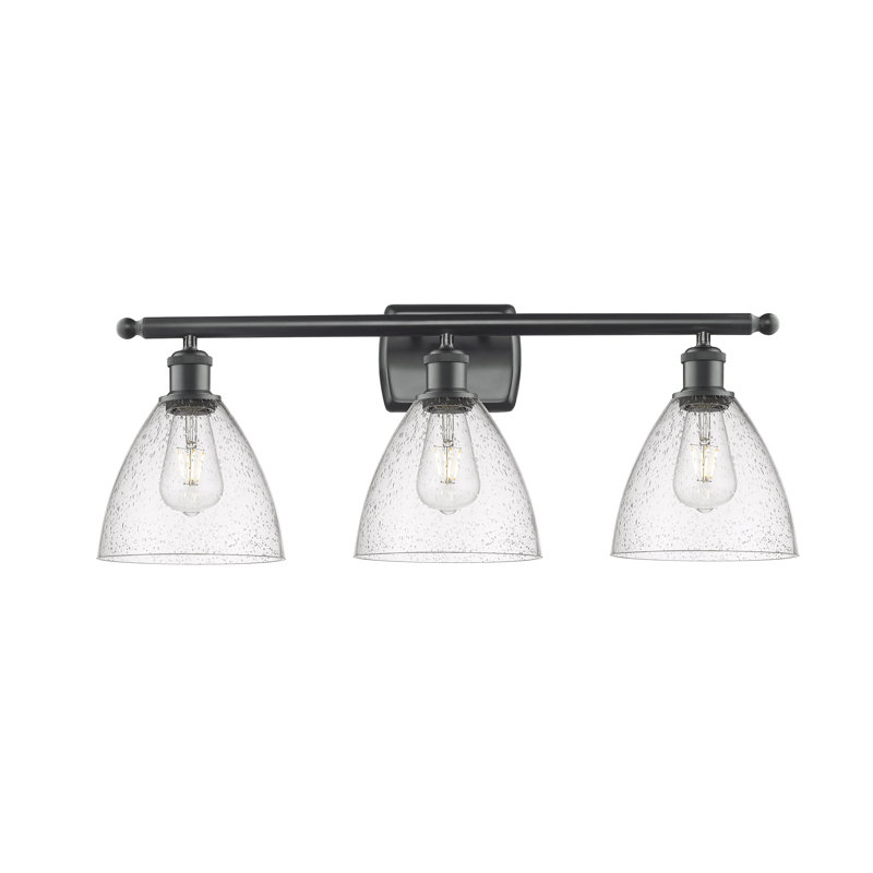 Éclairage pour meuble-lavabo 3 lumières Shauna, Incandescente, Noir mat