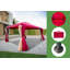 3m x 4m Red Garden Gazebo with Curtains & Mosquito Netting – Heavy-Duty Aluminium Frame, Waterproof Double Roof Patio Canopy
